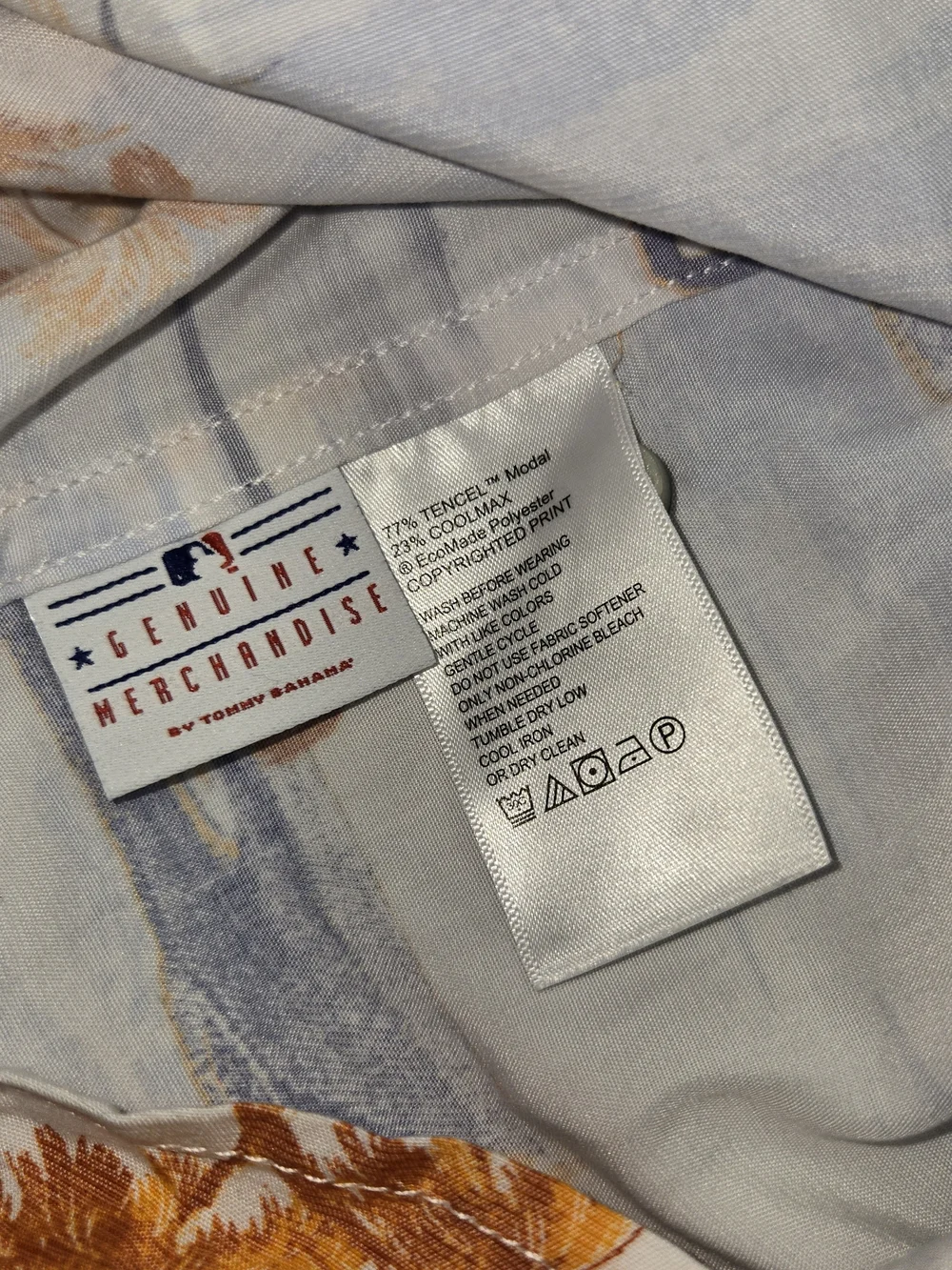 Tommy Bahama The Coconut Point Houston Astros Orange & Blue Palm-Print Shirt